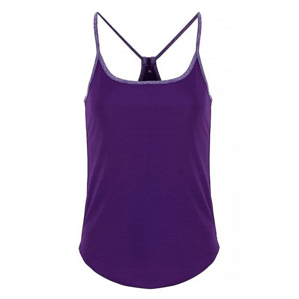 TriDri Womens/Ladies Yoga Undershirt / Bright Purple/Purple Melange